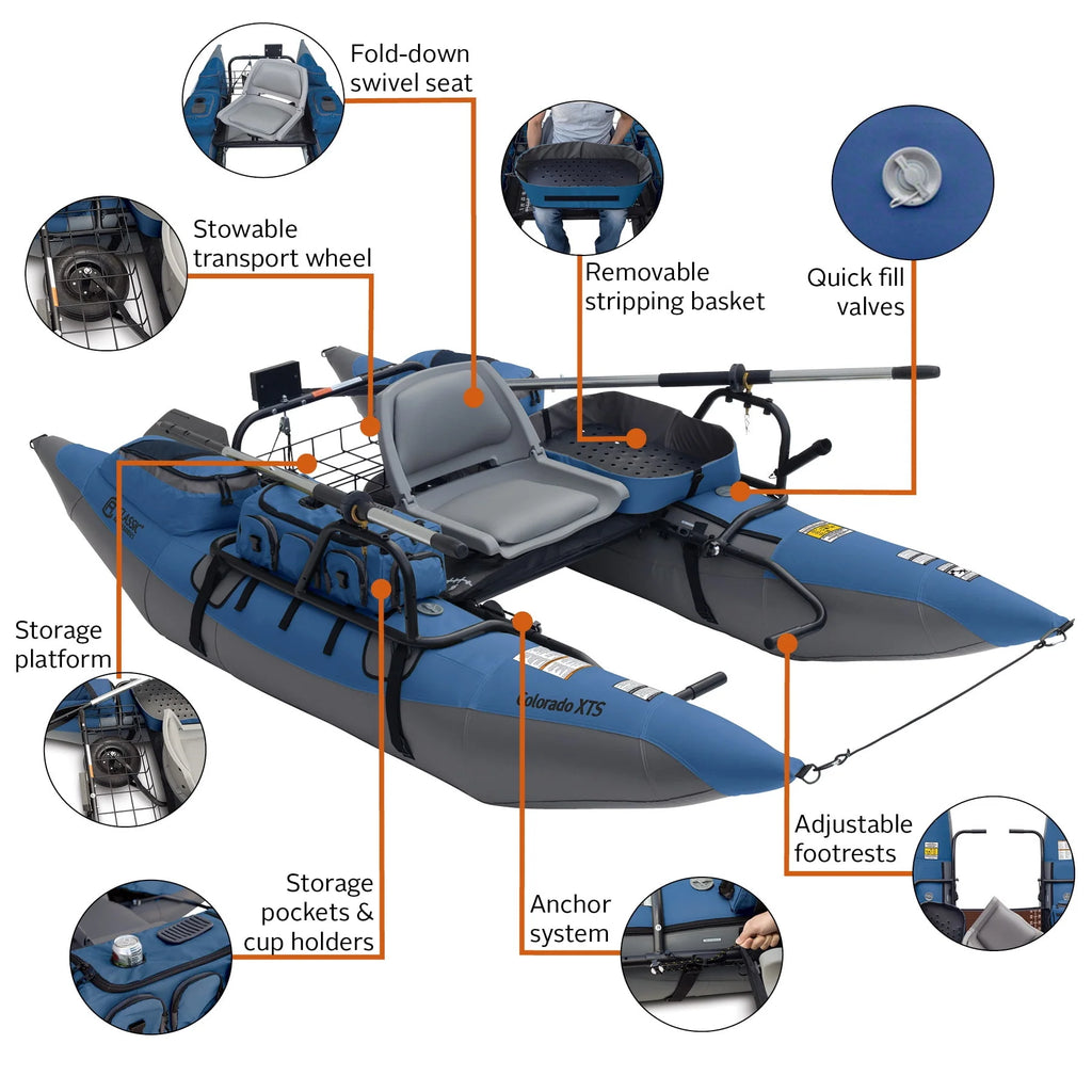 Pontoon Boat with Swivel Seat X634057