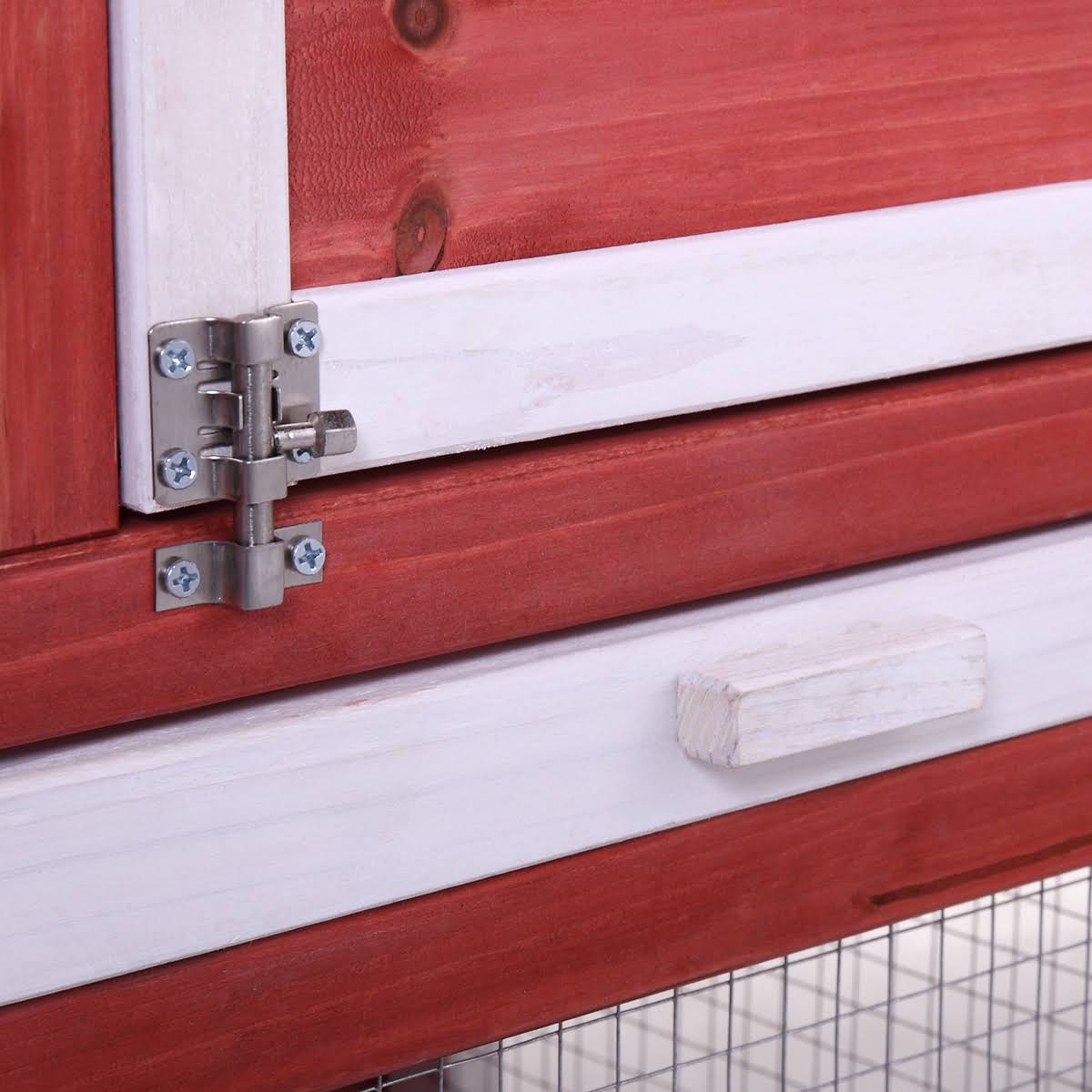 36x22 Red Wooden Chicken Coop F23742