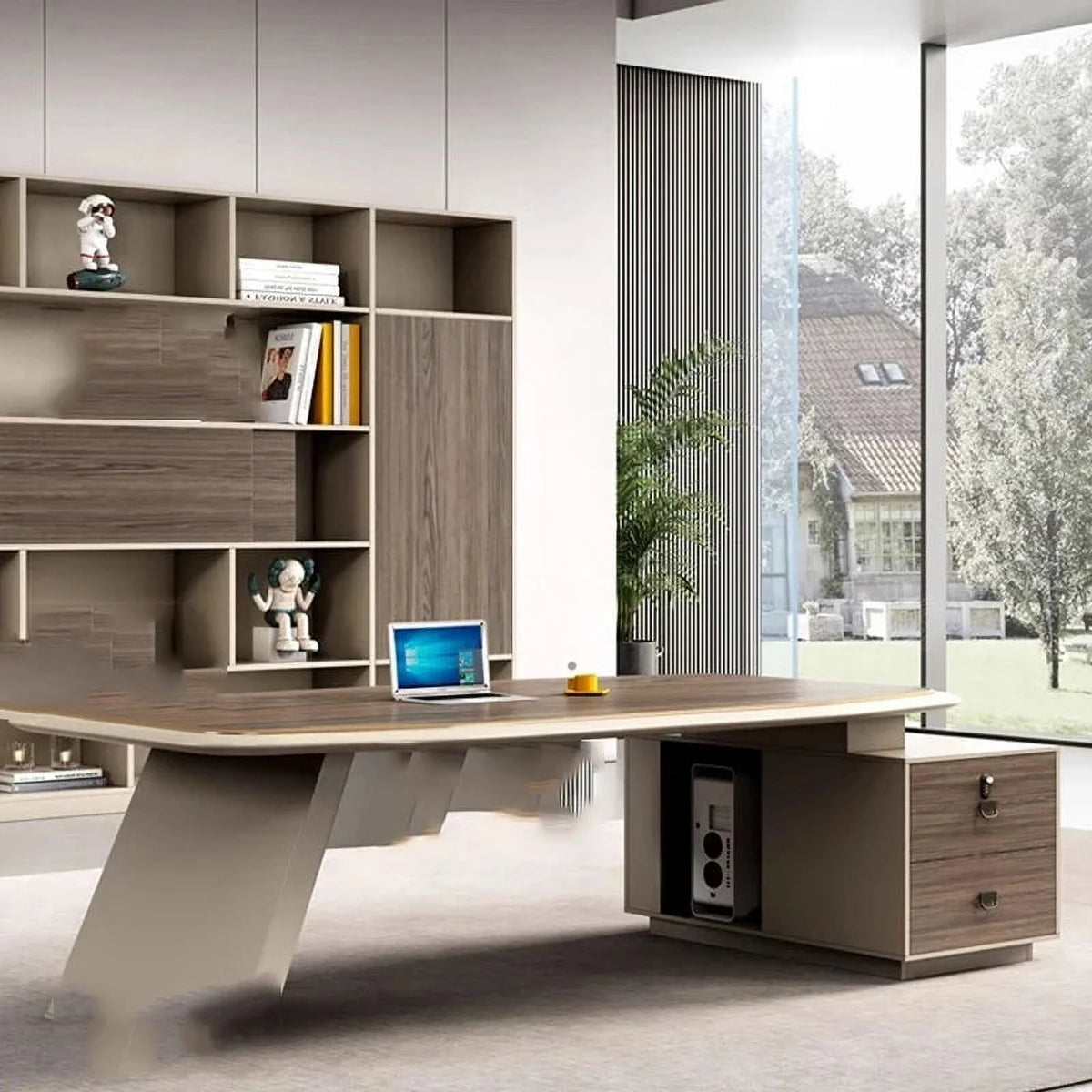 Long Wooden Executive Office Desk T7101