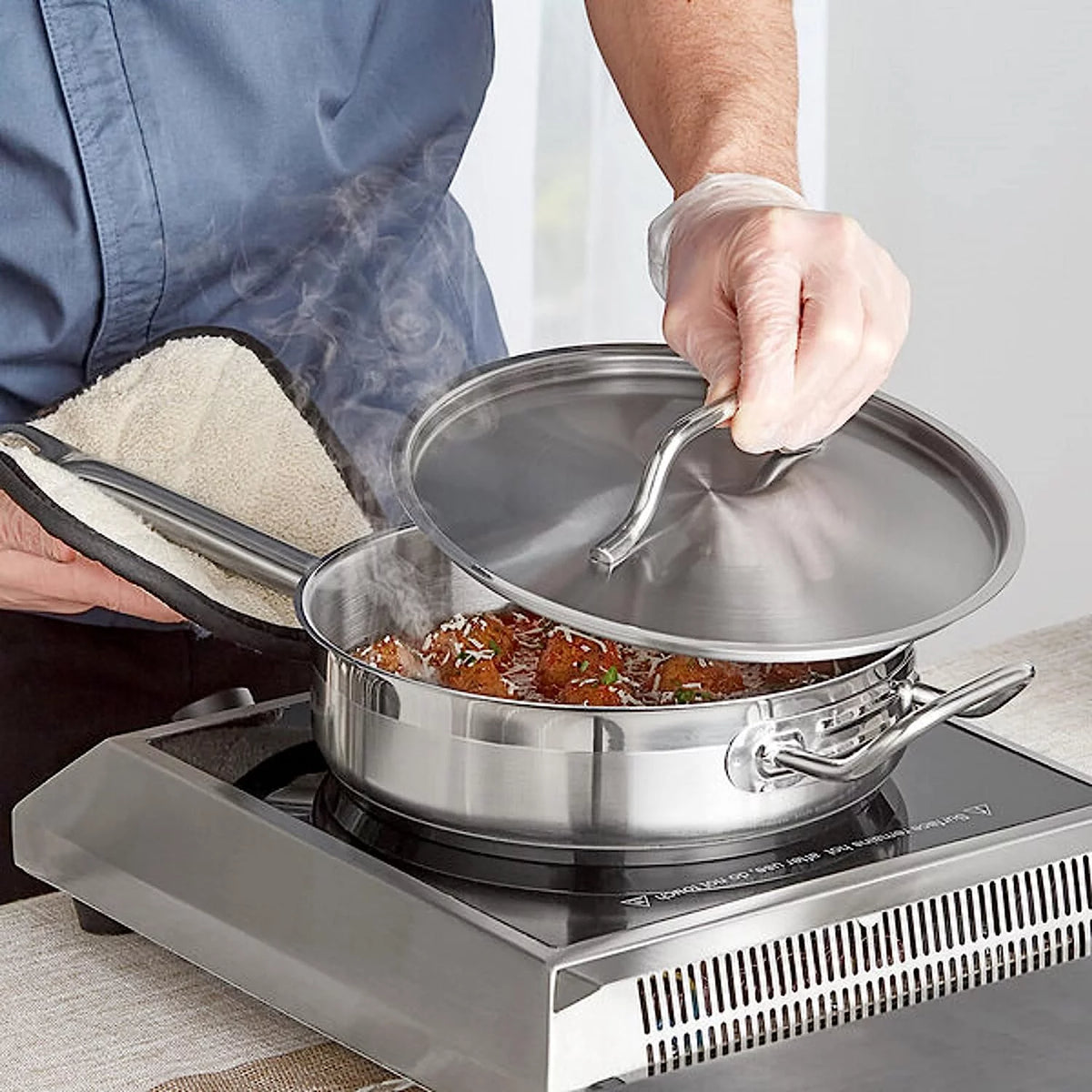 3 Qt. Stainless Steel Sauté Pan with Lid X605789