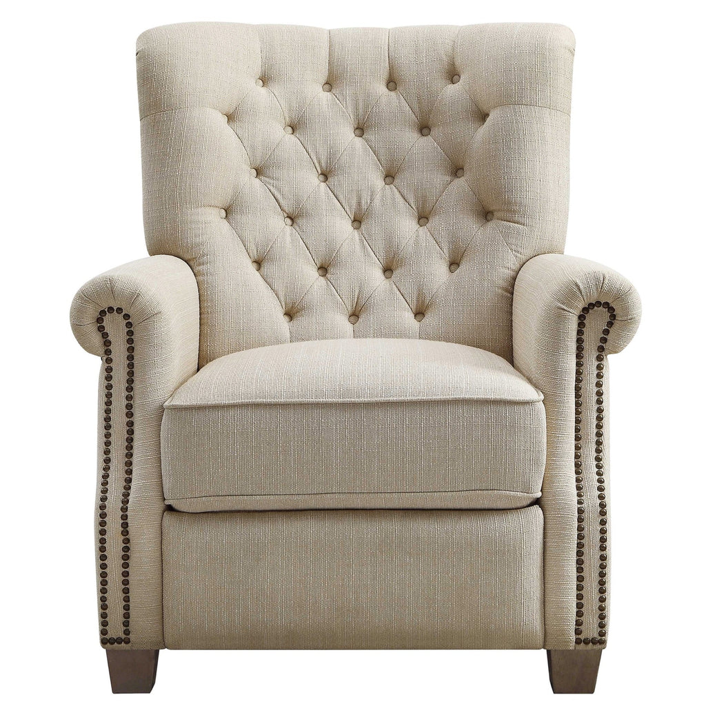 Gray Fabric Upholstery Push Back Recliner X225008