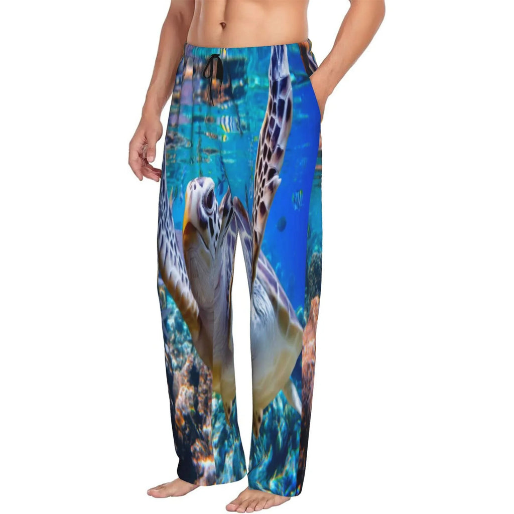 Men'S Pajama Pants Drawstring And Pockets B35471
