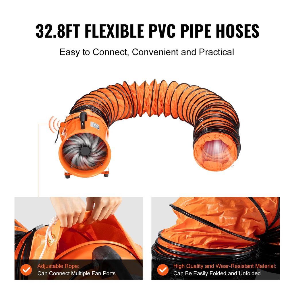 16" Portable Industrial Extractor Fan Blower with 33ft Duct Hose I566