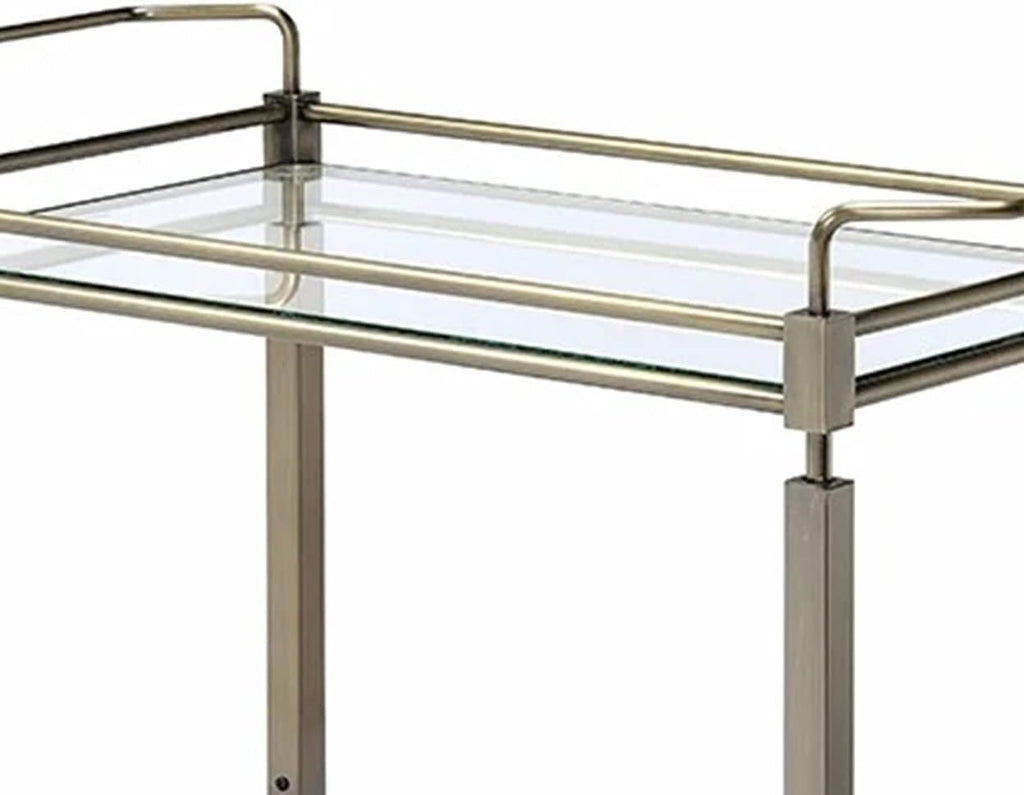 Antique Gold Clear Glass Cart U84085