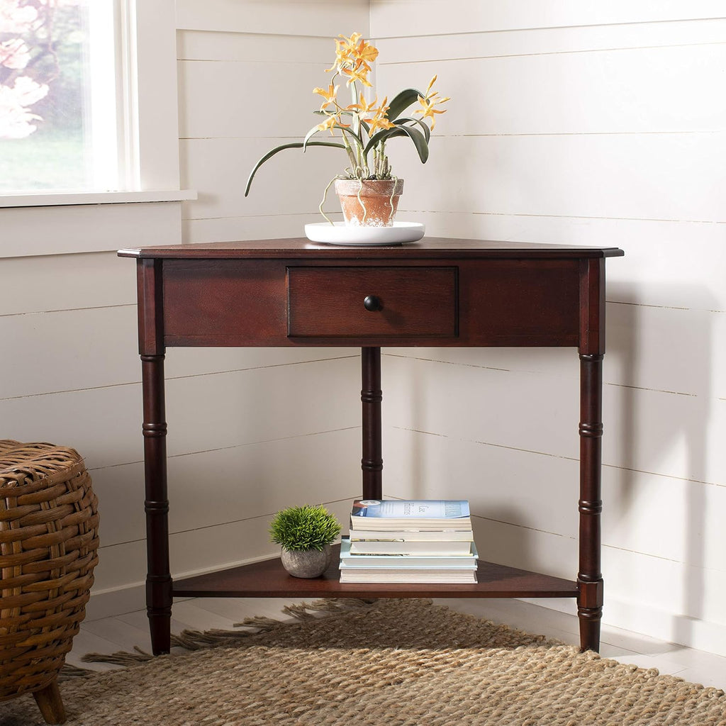 Distressed Black Corner Table K763415