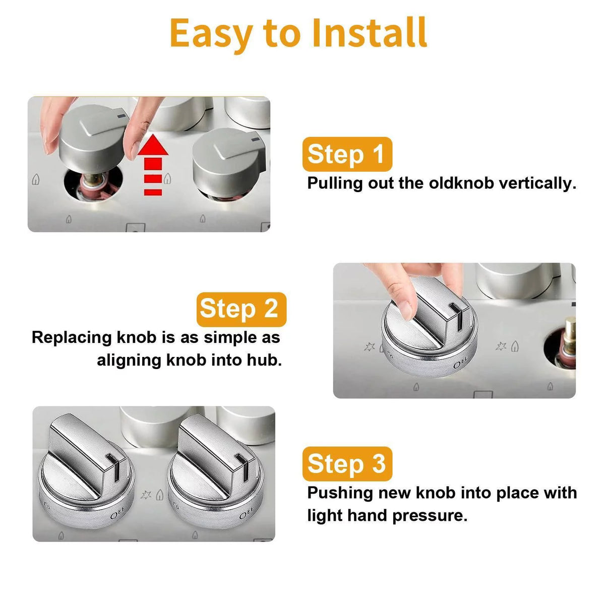 Stainless Steel Control Knobs B9709