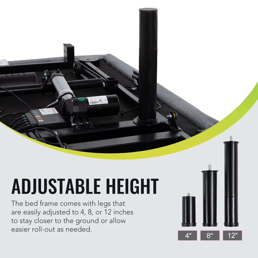 Queen Size Motorized Bed Frame with Remote M59684