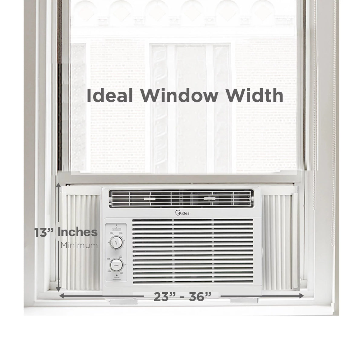 5,000 BTU 150 Sq ft Mechanical Window Air Conditioner, White F331880
