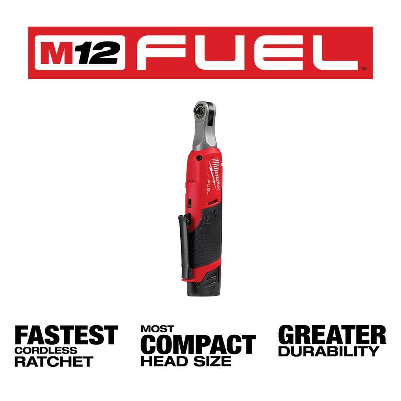 12V Lithium-Ion Brushless Cordless 1/4 in. Ratchet Kit with Batteries, Charger and Bag C79788