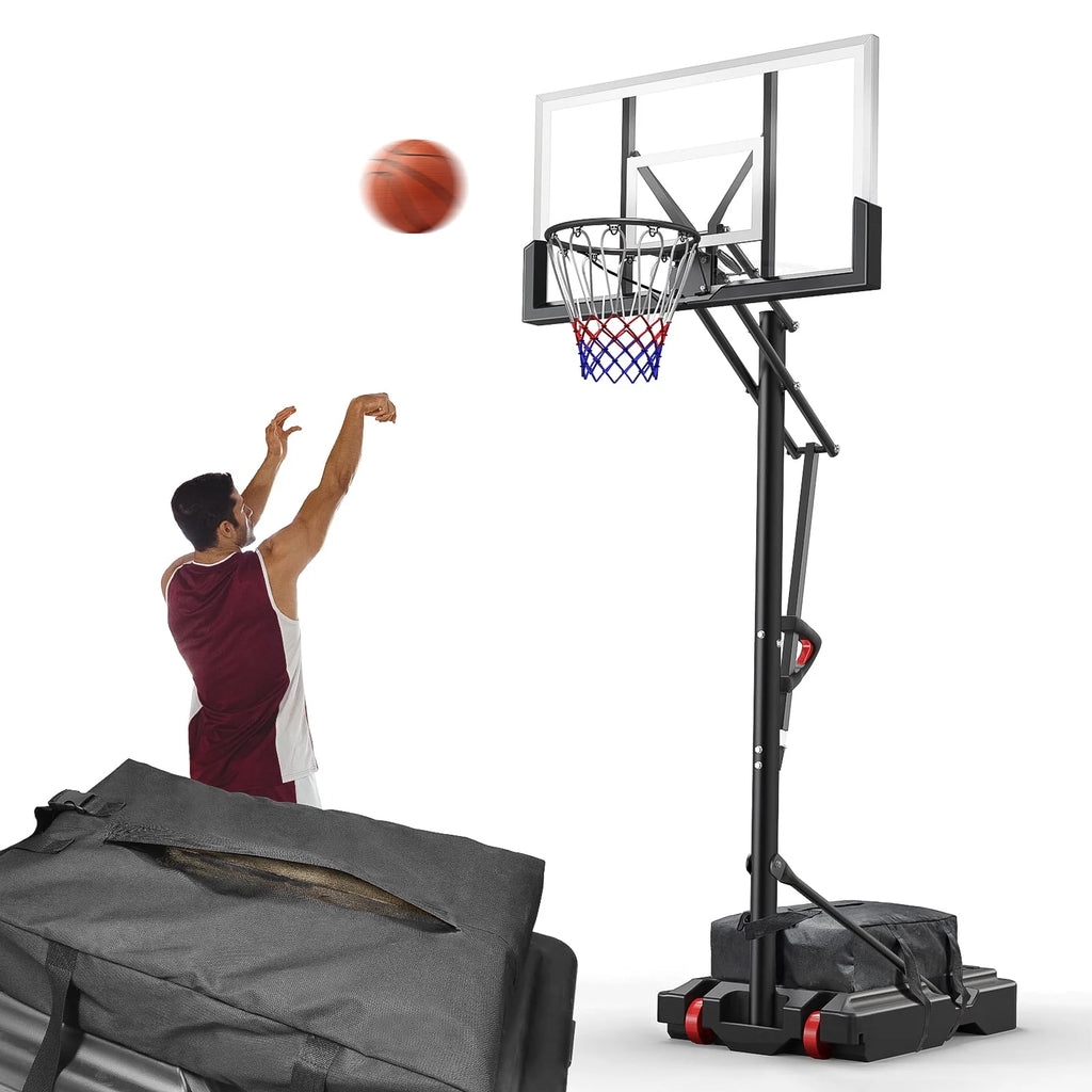 Portable Basketball Hoop & Goal with Height Adjusted 7.6 - 10 ft D57392