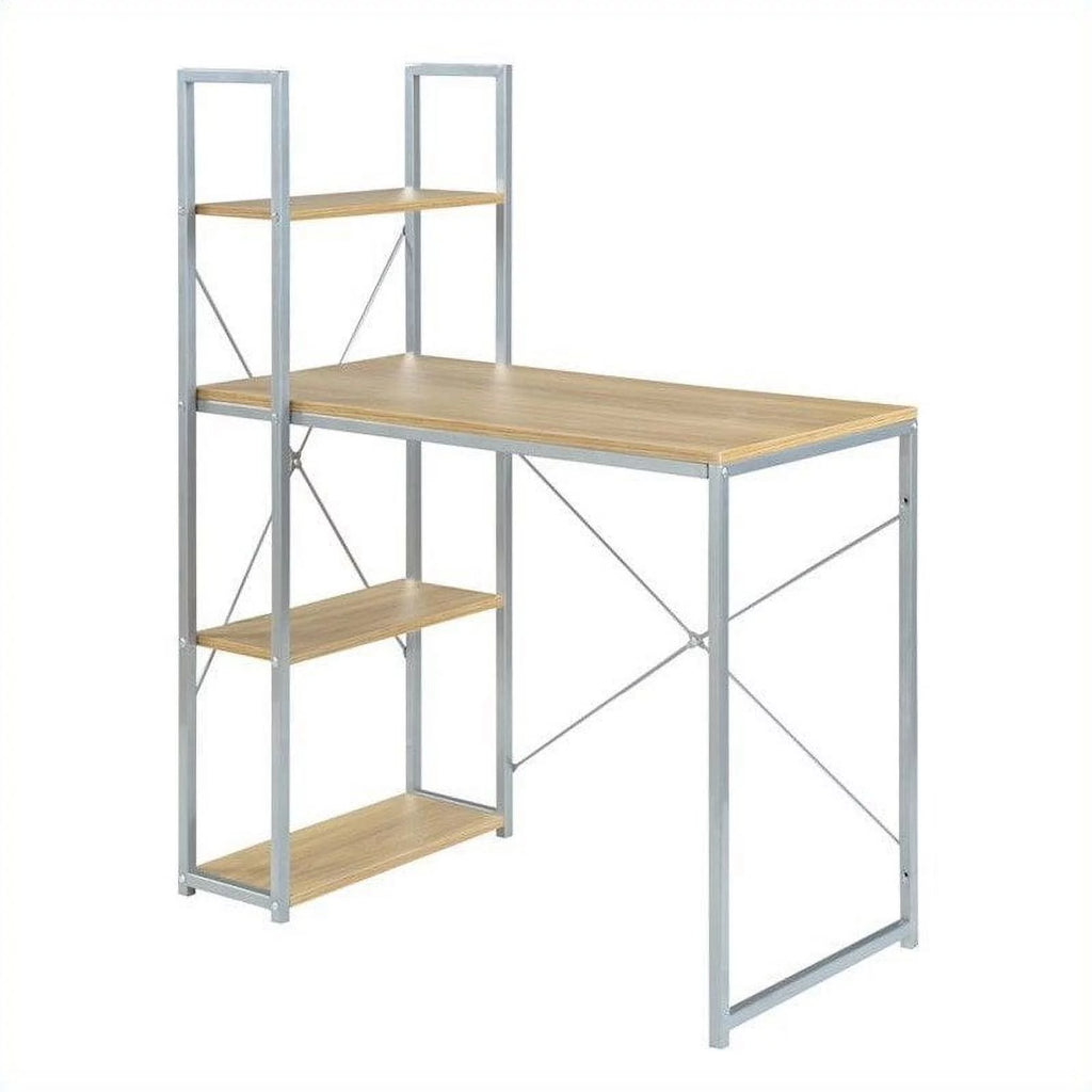 Light Oak Desk with Shelves Q946111