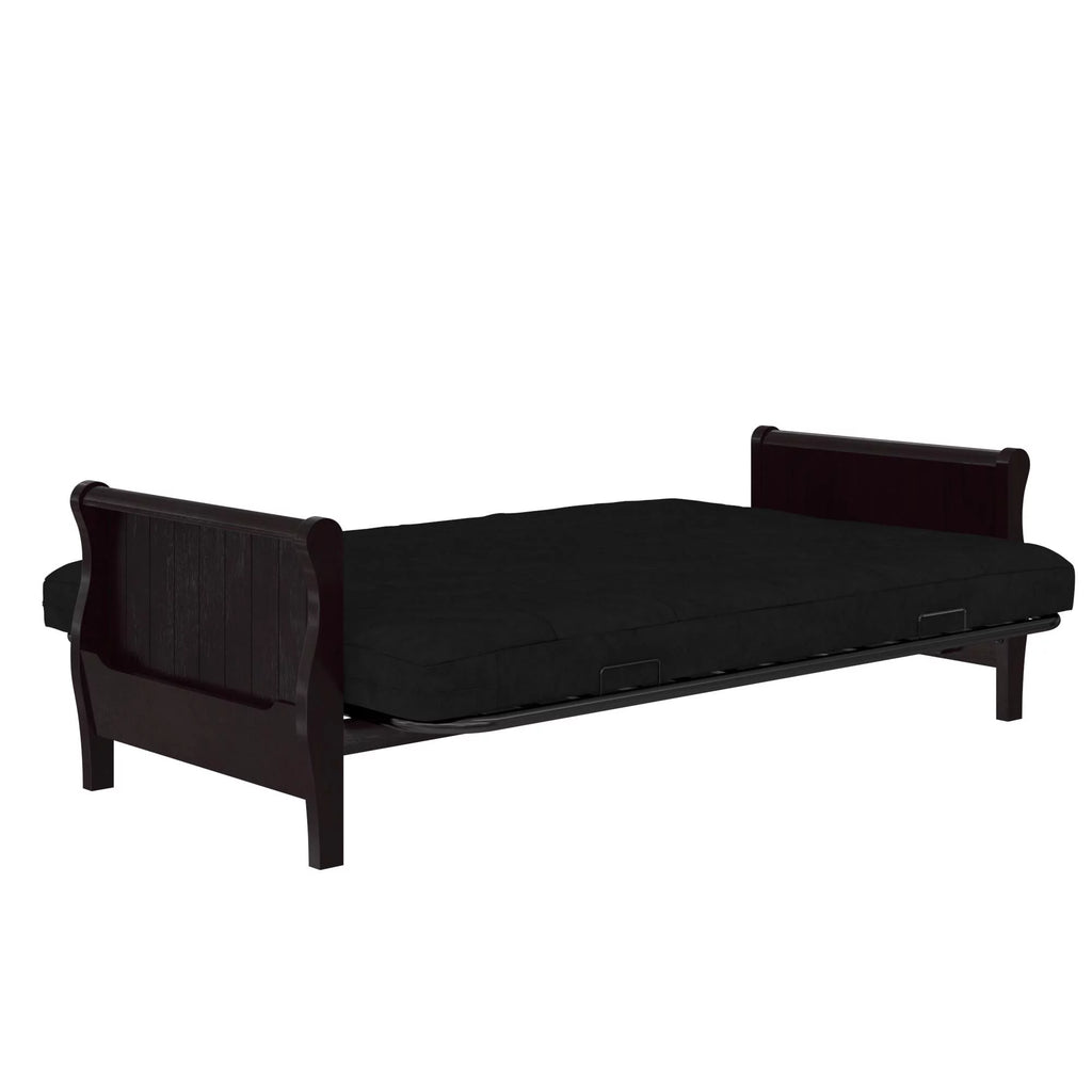Black Full Size Quilted Microfiber Futon Mattress V7796