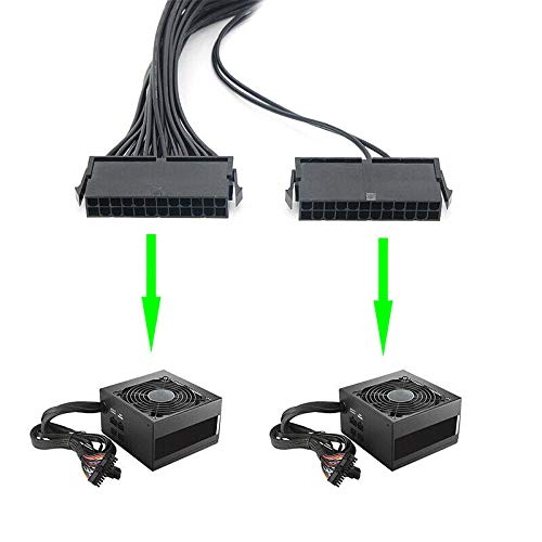 24 Pin Extension Cable Splitter Adapter Kit Black A843