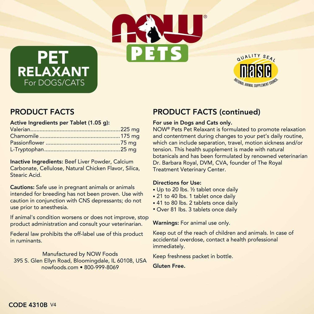 Pet Relaxant for Dogs/Cats T1834