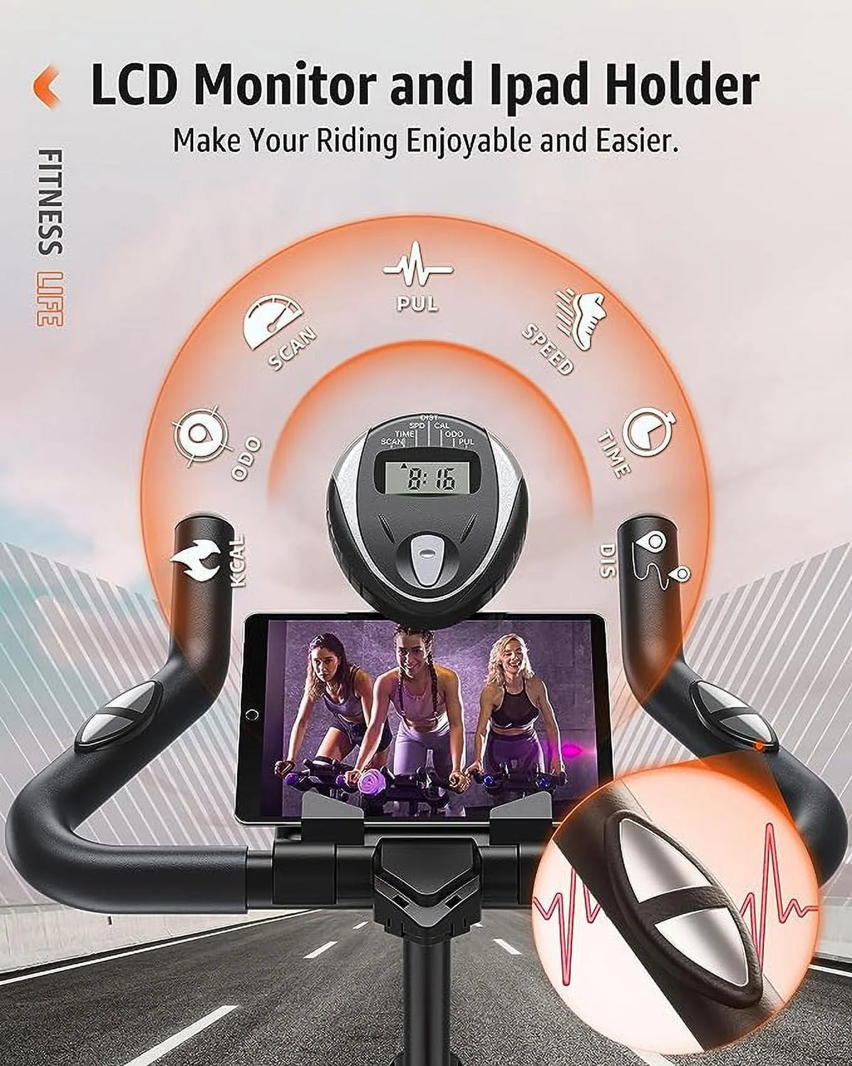 Indoor Cycling Bike with Ipad Mount J75633
