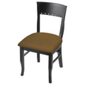 Black Finish Chair with Saddle Seat C672