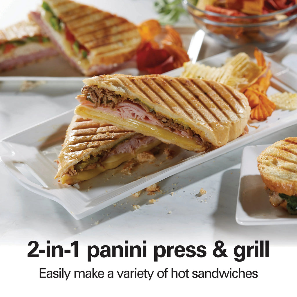 Indoor Grill with Panini Press 2 in 1 Nonstick Stainless Steel L54158