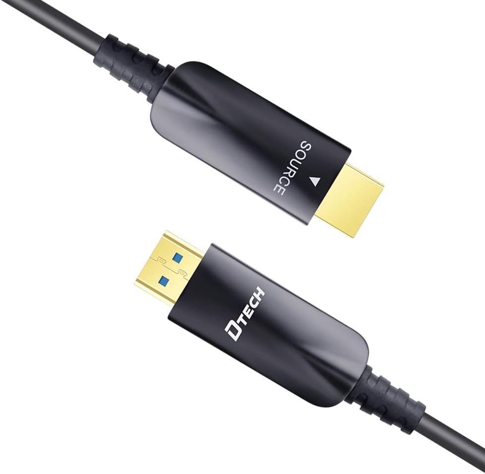 328 Feet Fiber Optic HDMI Cable 4K 30Hz 1080p 60Hz Black T8393