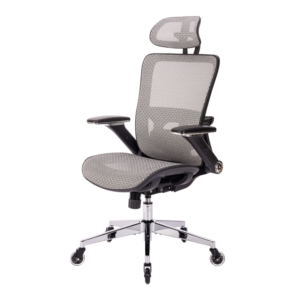 Grey Ergonomic Mesh Office Chair with Lumbar Support K8407