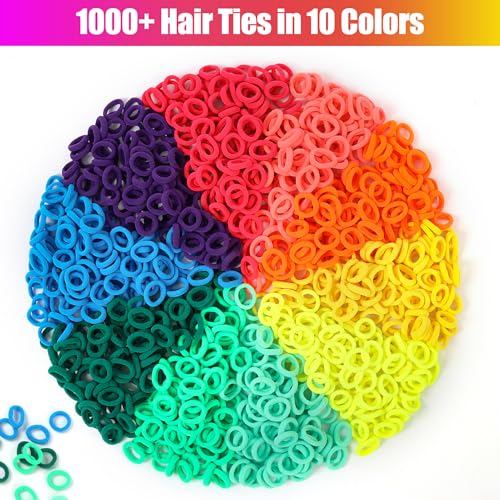 Bracelet Making Kit with 1000+ Elastic Cloth Rubber Bands V192486