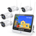 3MP Wireless Security Camera System with 12” Monitor C600