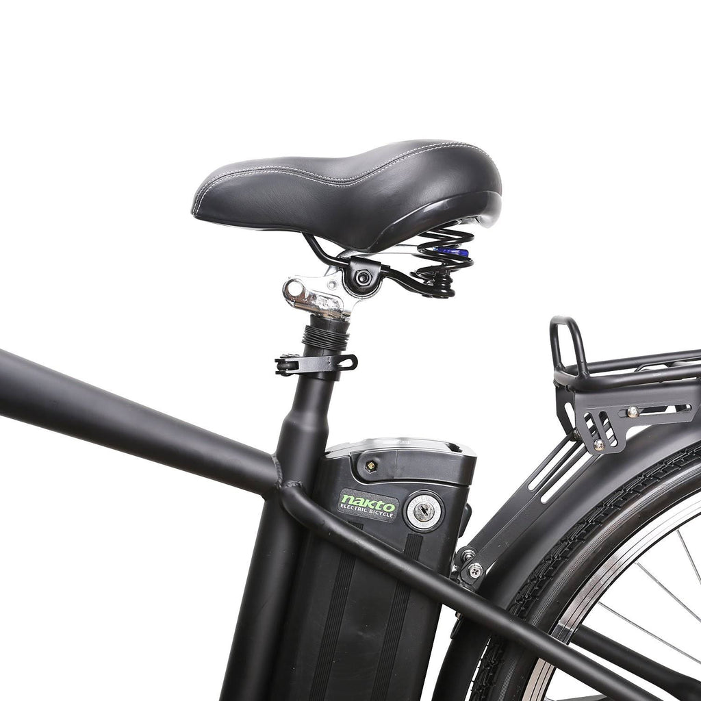 City Electric Bicycle 26x22 Camel Black with Plastic Basket Z605