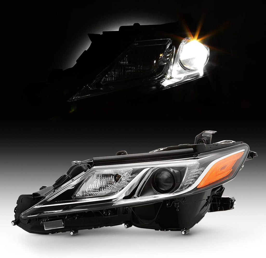 Black Headlights Headlamp Left Driver Side C6246