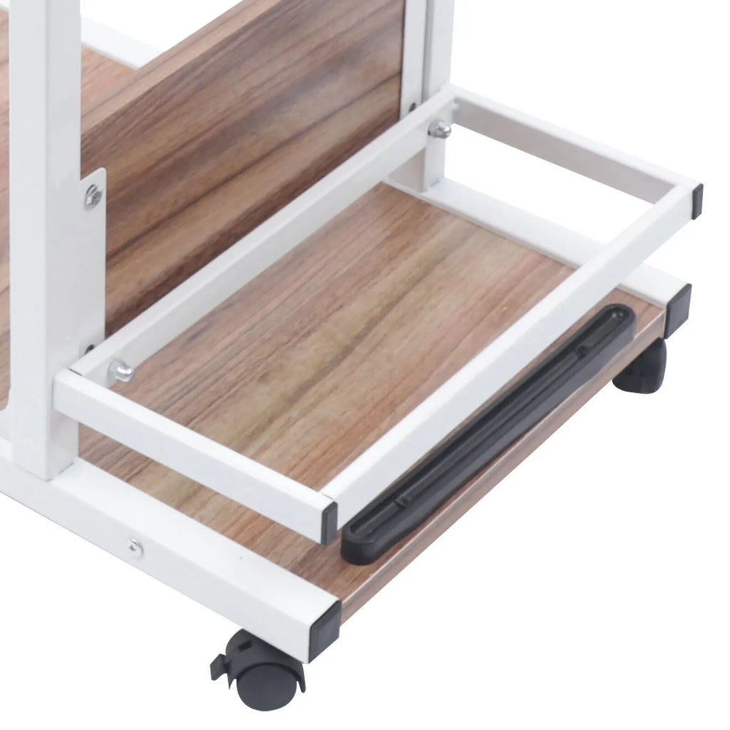 C Shaped End Table with Wheels G651339