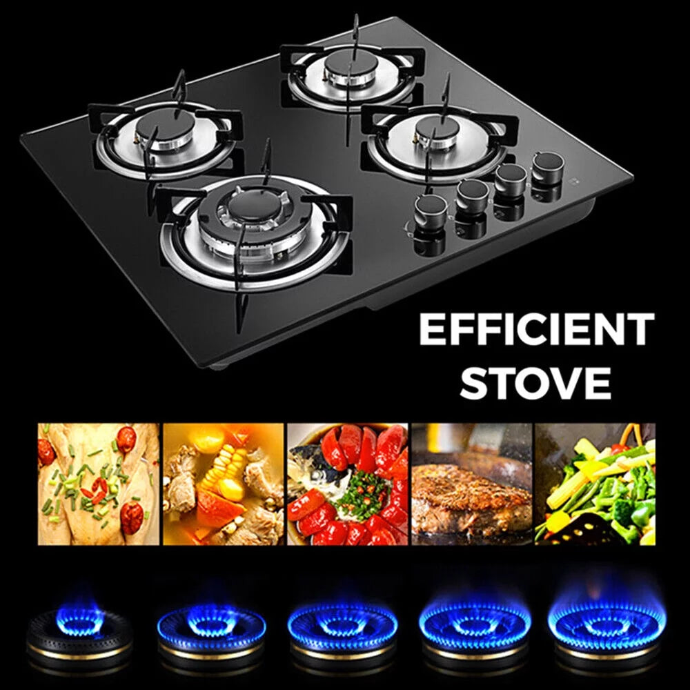 4 Burner Built-In Gas Cooktop with Electronic Ignition T876