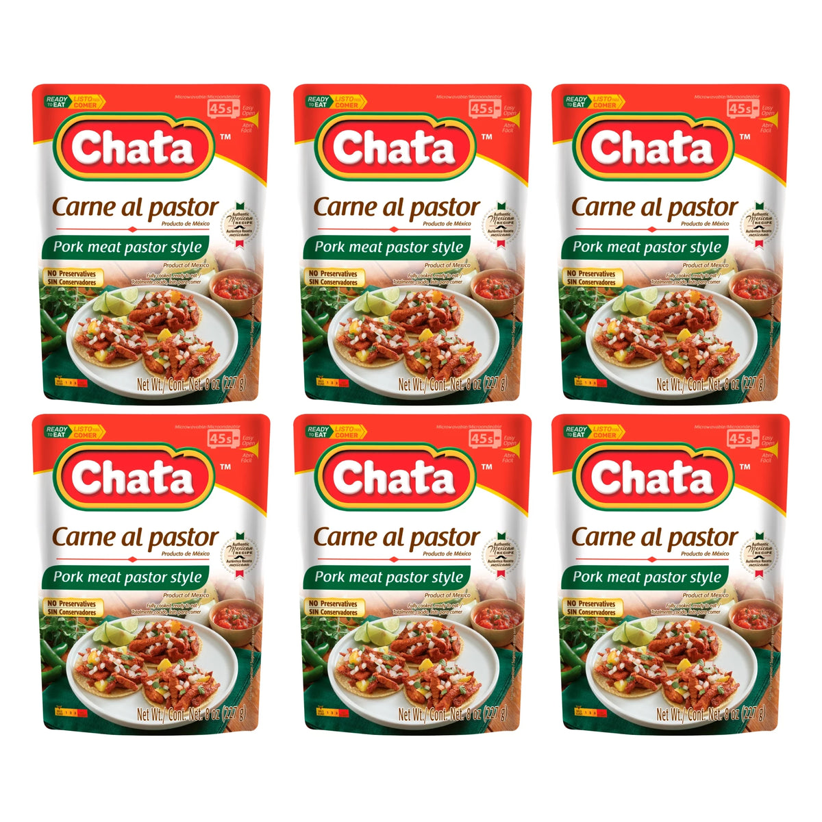 Pork Meat Pastor Style Pouch, 8 oz, Pack of 6 O41527