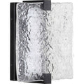 Black LED Stone Glass Wall Sconce J299485