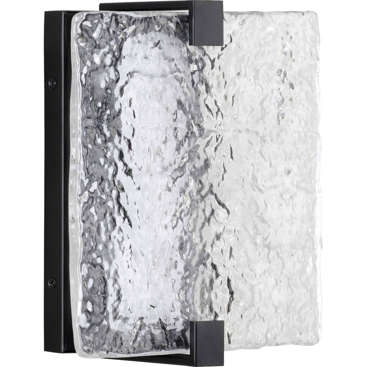 Black LED Stone Glass Wall Sconce J299485