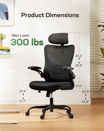 Black Ergonomic Office Chair with Lumbar Support Q41151