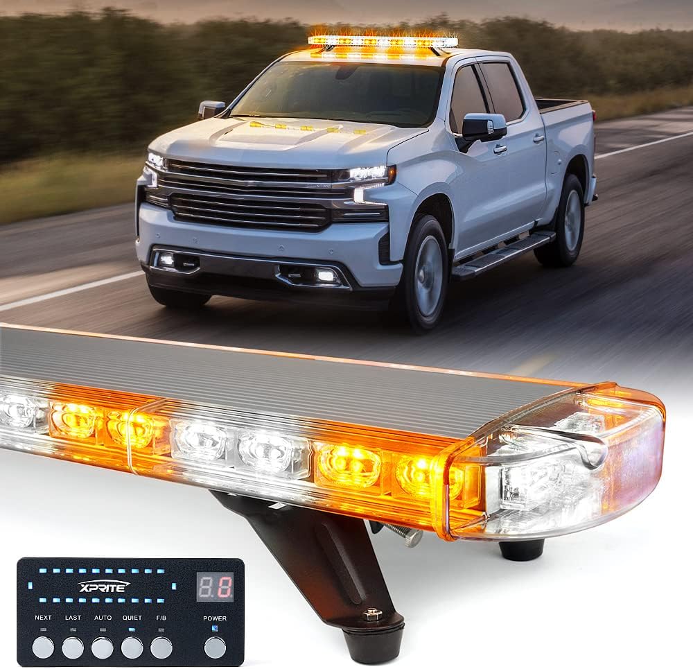 48 Inch LED Amber Rooftop Strobe Lights Bar R438864