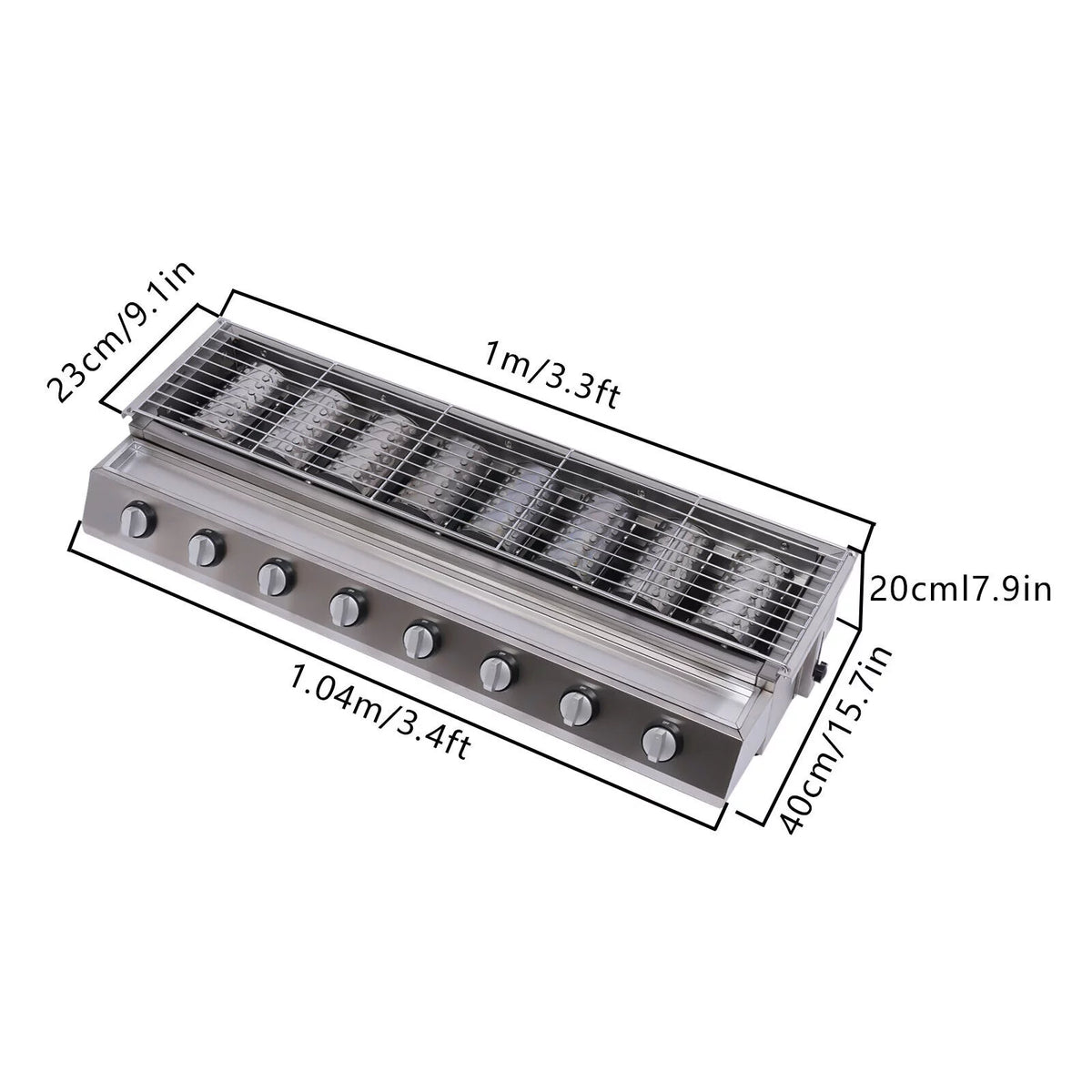 8 Burner Smokeless BBQ Grill B667