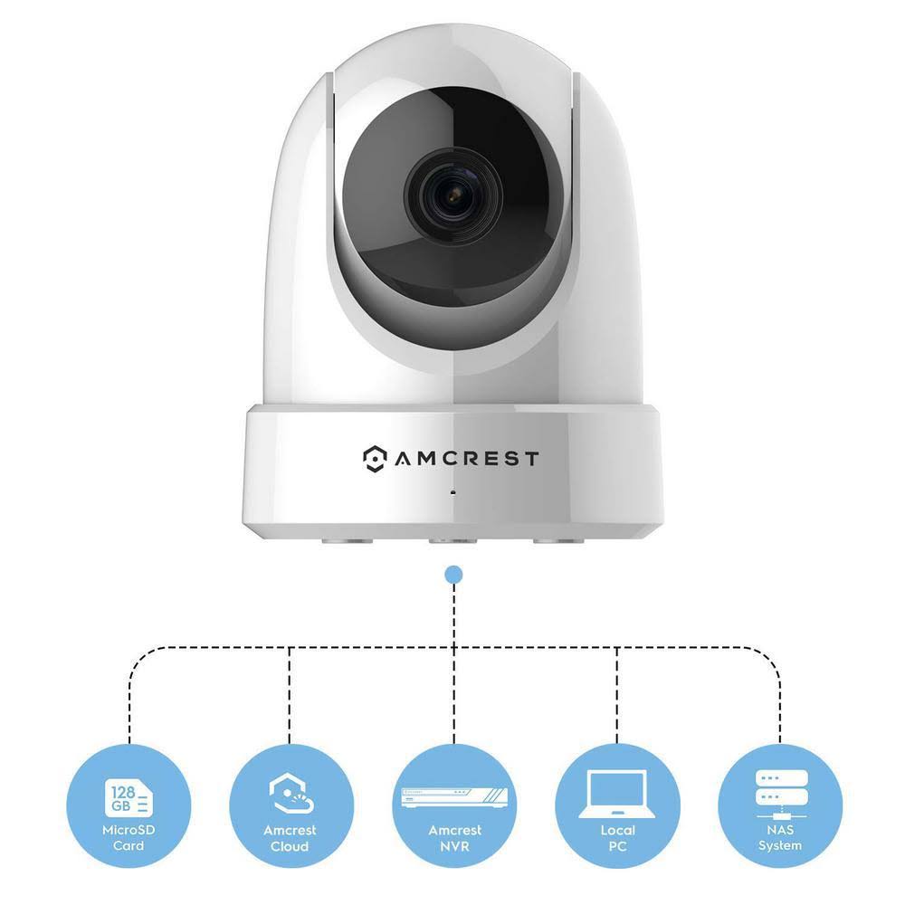 4MP Indoor Wi-Fi Security Camera with Pan/Tilt, Night Vision, White 3-Pack G268