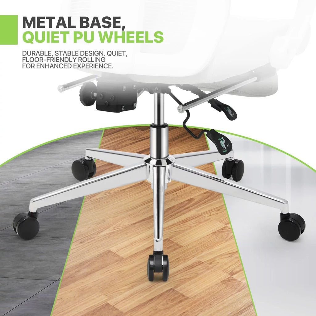 Grey Ergonomic High Back Mesh Office Chair with Footrest X5687