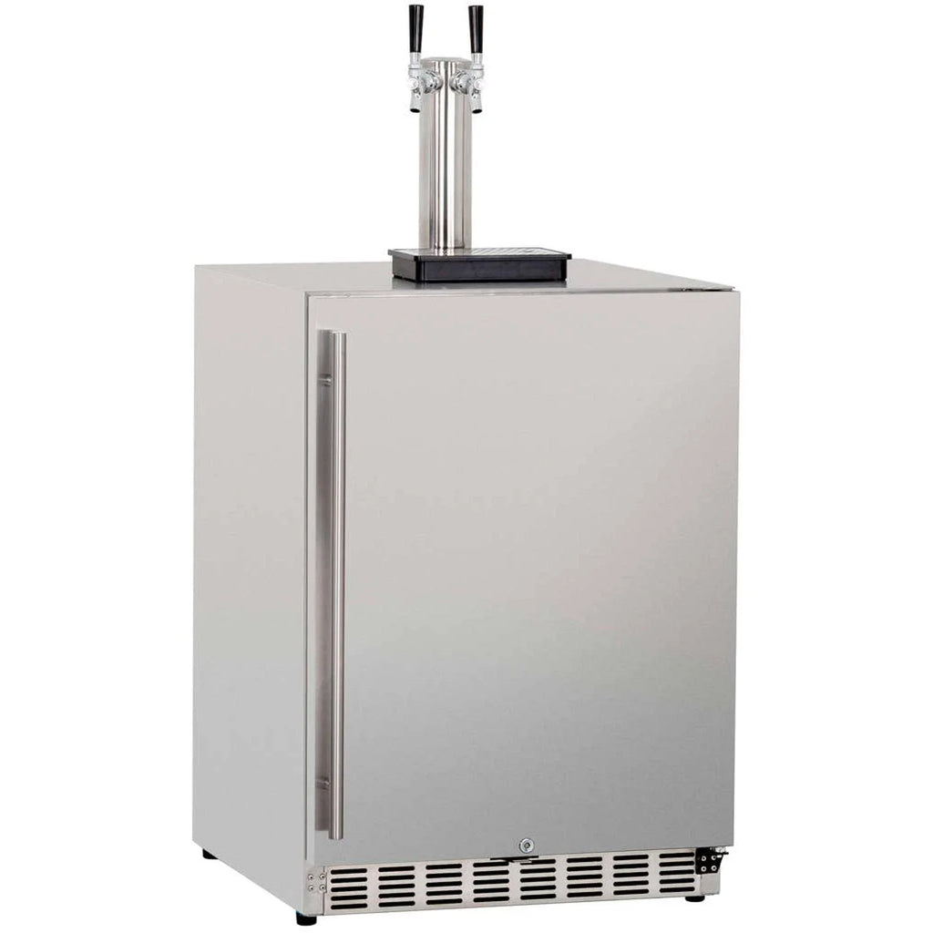 25-Inch 6.6 Cu. Ft. Outdoor Dual Tap Beer Dispenser/Kegerator T595