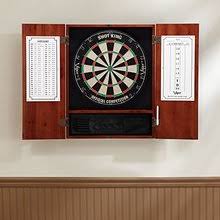 Solid Wood Cabinet & Sisal/Bristle Dartboard Set Q866031