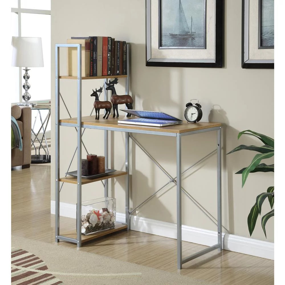Light Oak Desk with Shelves Q946111