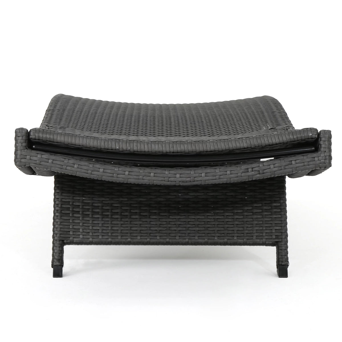 Grey Wicker Adjustable Chaise Lounge Set of 2 Y904