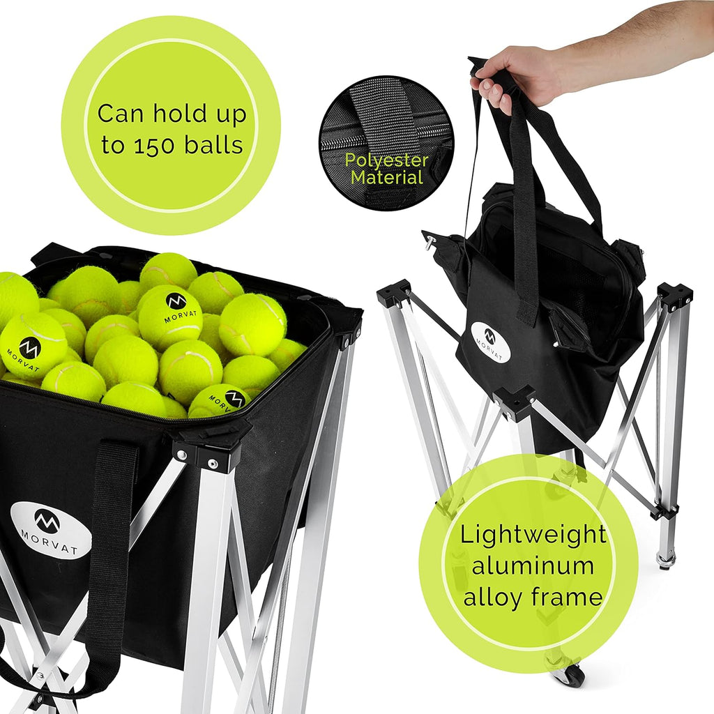 Tennis Ball Cart Holds 150 Balls with Carry Bag B508