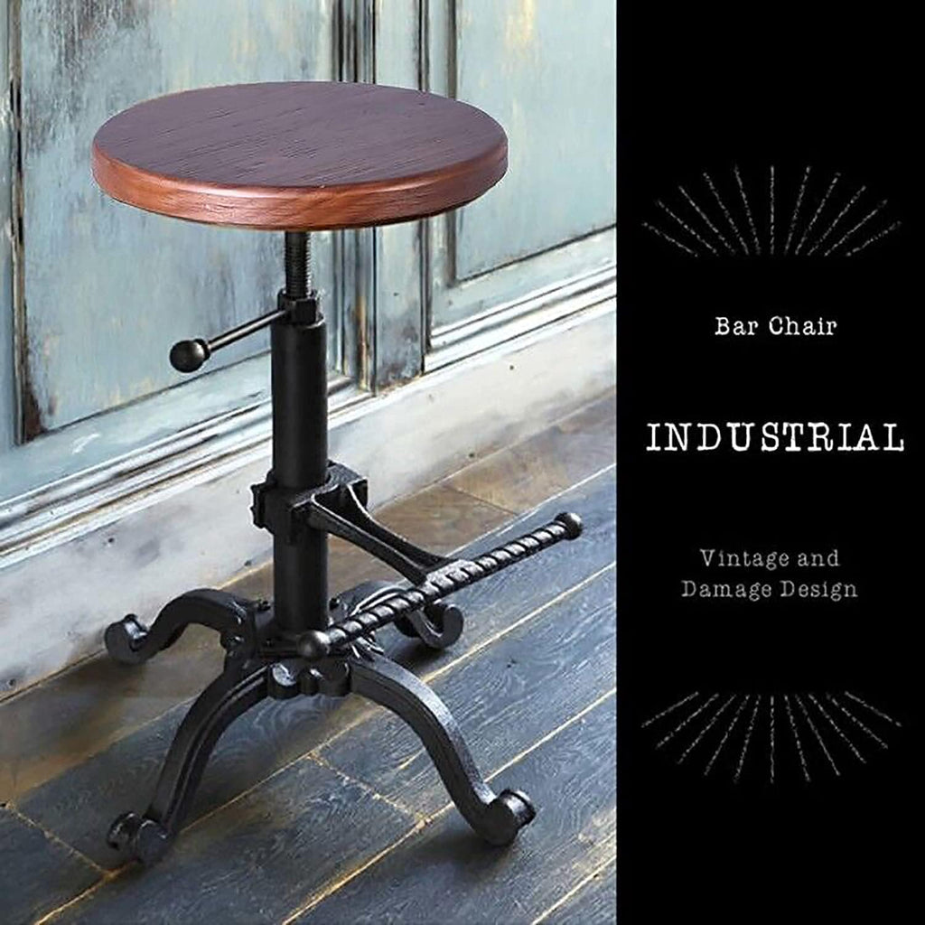 Rustic Swivel Adjustable 22-26 Bar Stool U2245