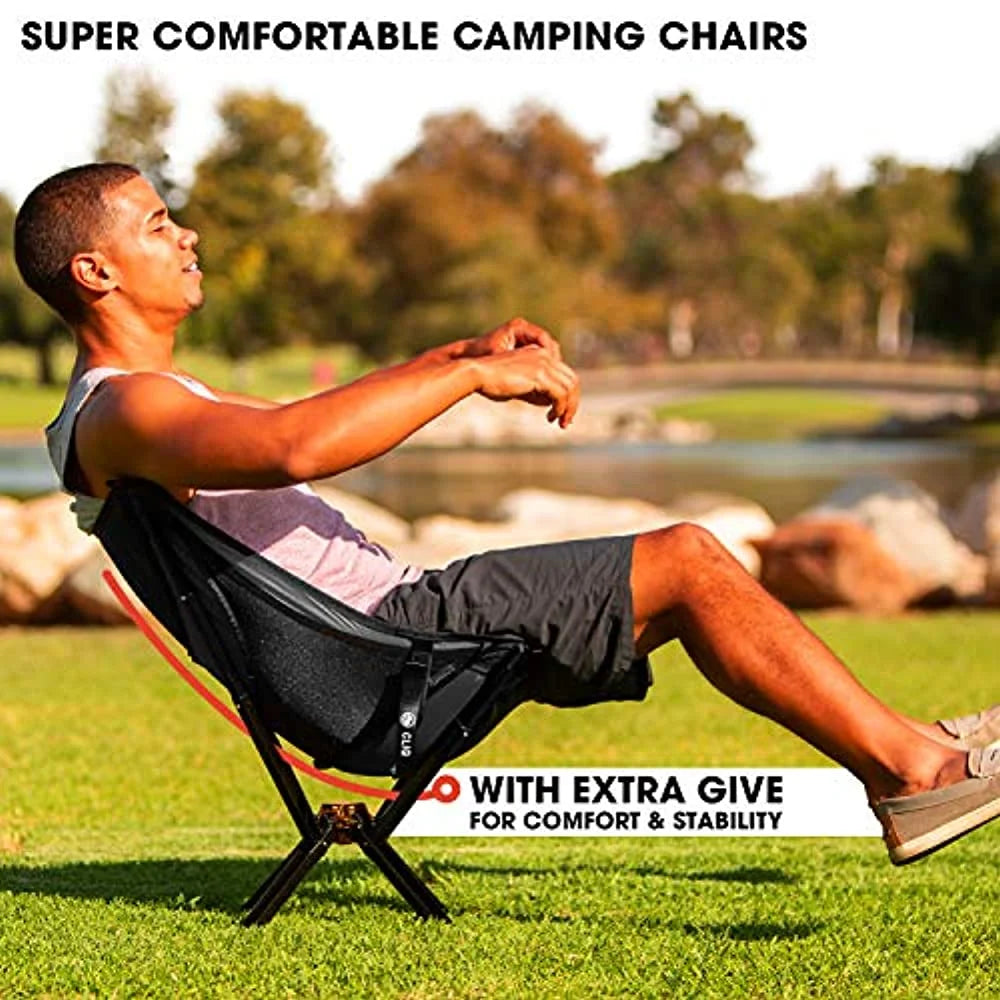 Portable Collapsible Camping Chair Supports 300 Lbs Z5351
