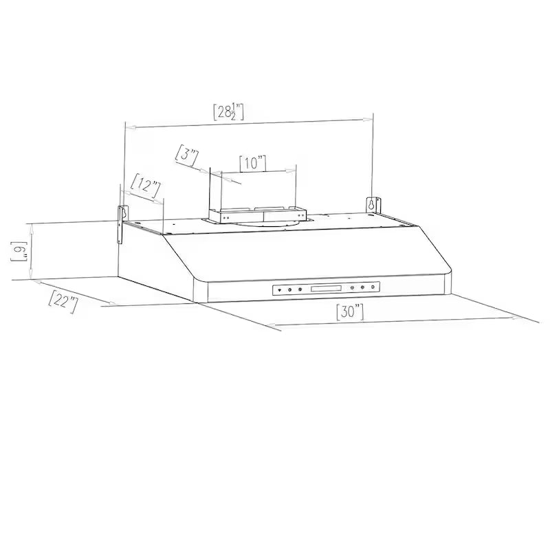 36 in. 500 CFM Ducted Under Cabinet Range Hood in Stainless Steel with Permanent Filters R809862