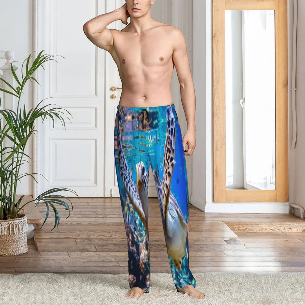 Men'S Pajama Pants Drawstring And Pockets B35471