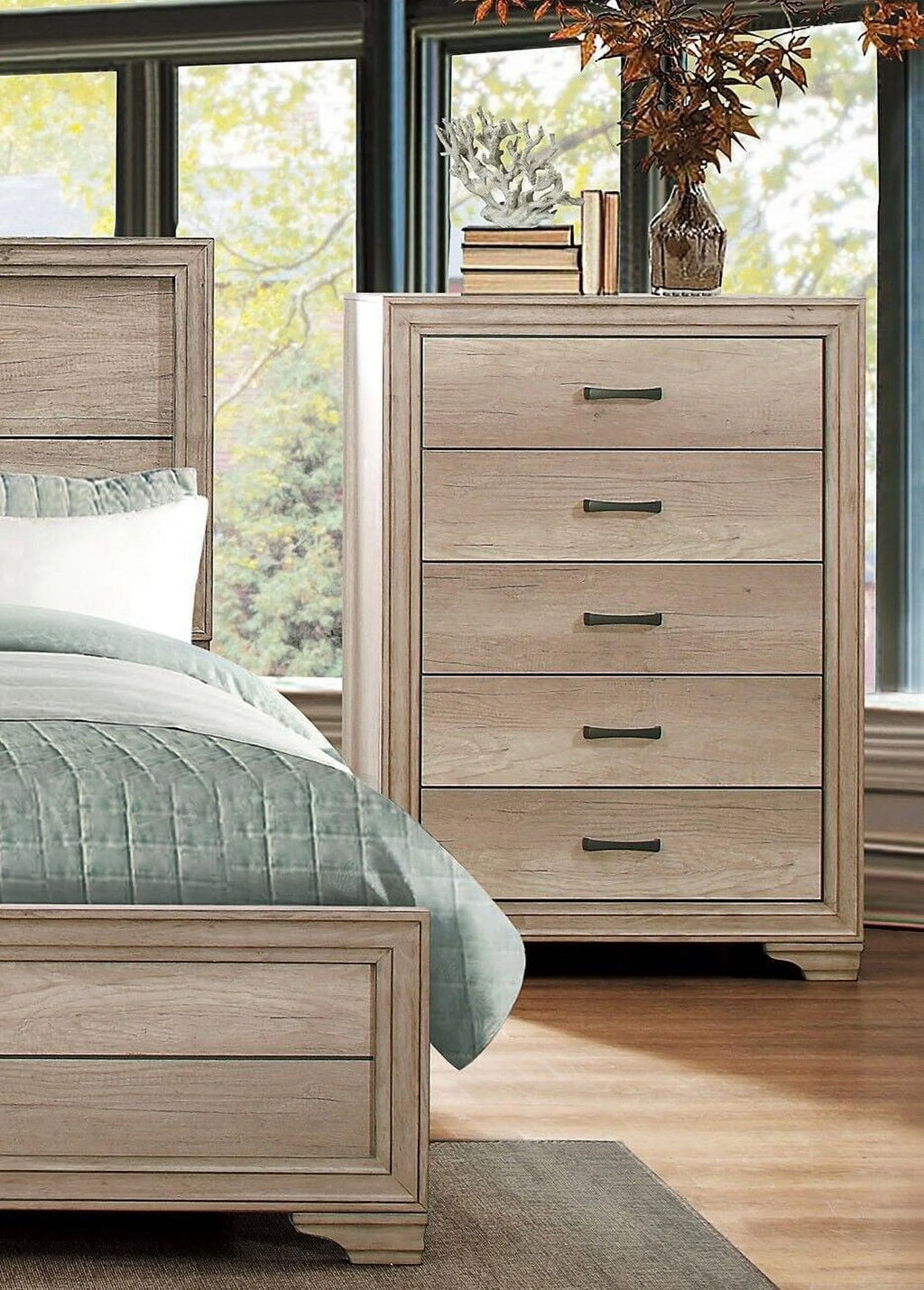 California King 3pc Wooden Bedroom Set Q82575