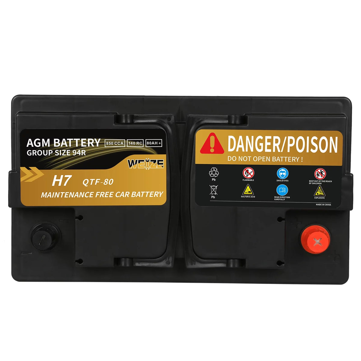 12v 70ah H6 Automotive Battery Q8188