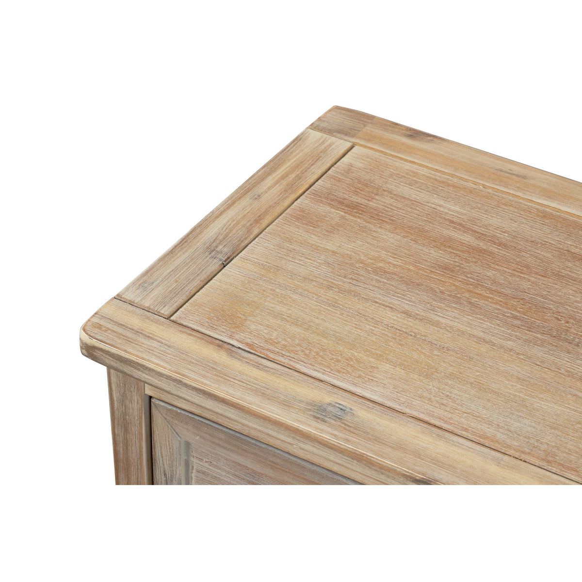 Rustic Storage Cabinet with 2 Drawers and 4 Fabric Basket R30978