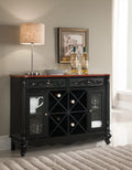 Black Walnut Buffet Server Wine Cabinet Console Table N32846